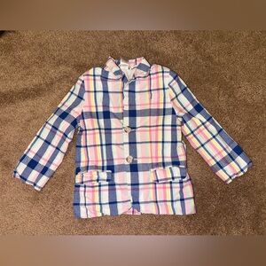 Gymboree Plaid Blazer - Pink, Blue, White